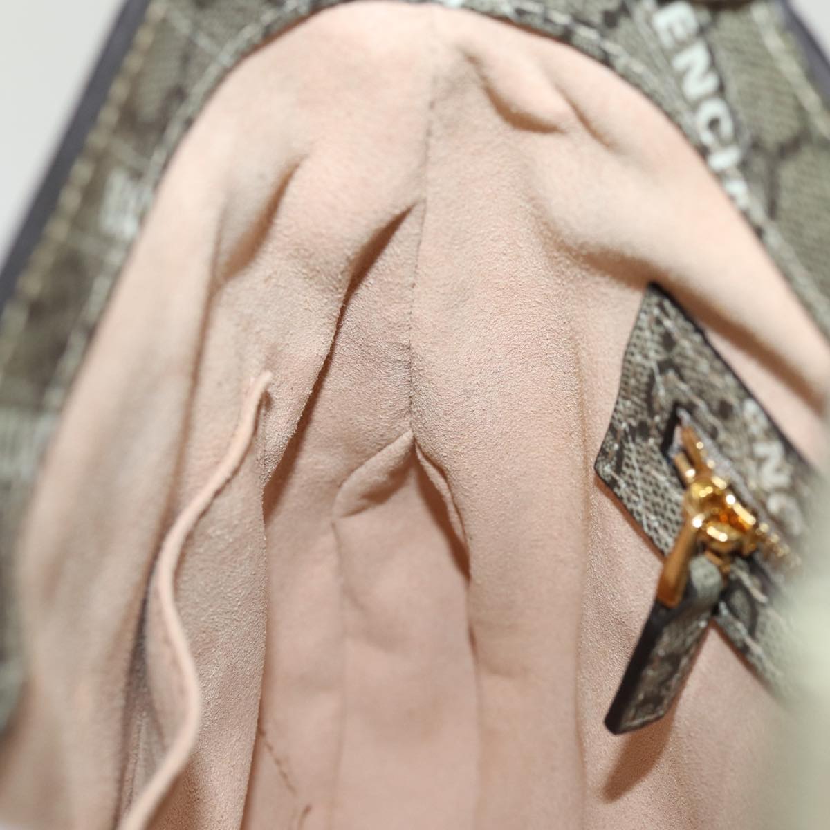 GUCCI GG Supreme Web Sherry Line Jackie Bag BALENCIAGA Beige 636706 Auth 74999SAV