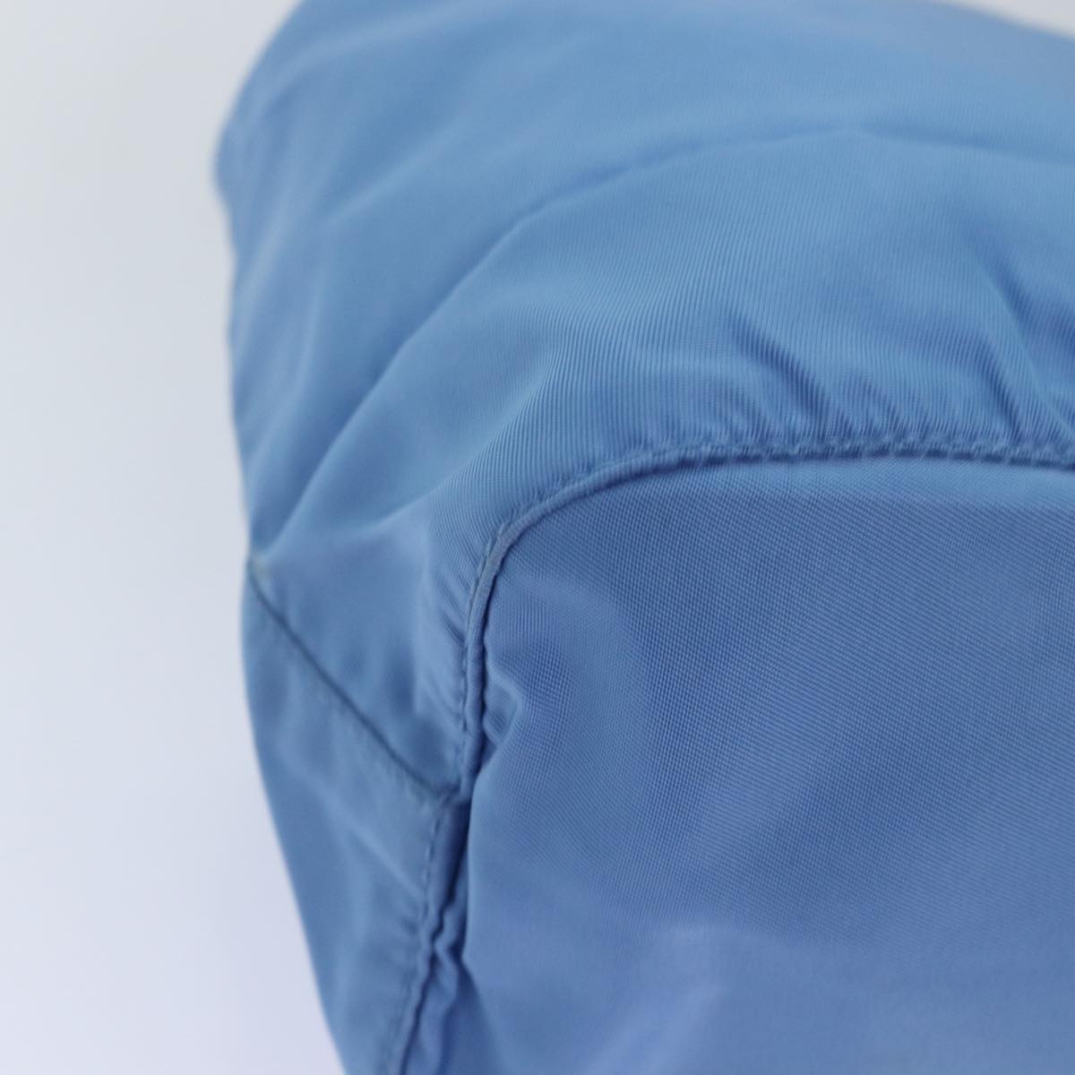 PRADA Drawstring Pouch Nylon Light Blue Auth 75006