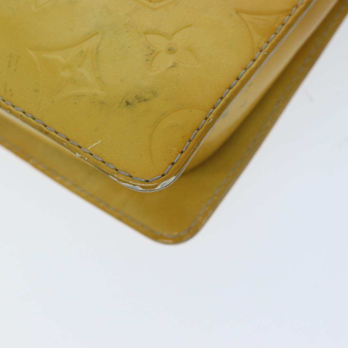 LOUIS VUITTON Monogram Vernis Motto Accessory Pouch Gris M91030 LV Auth 75041