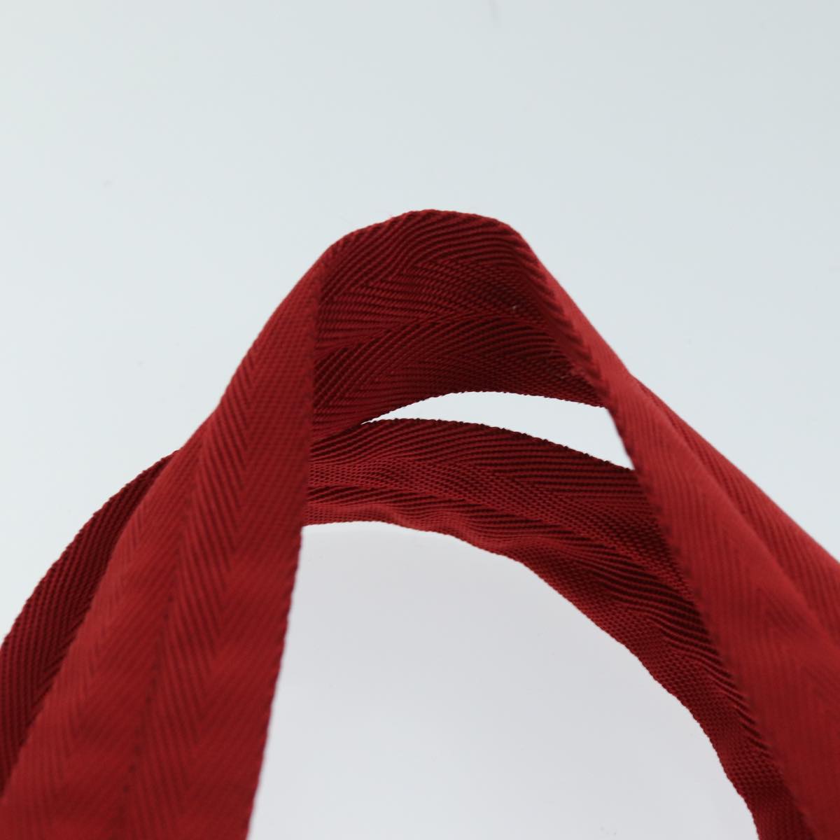 PRADA Sports Tote Bag Canvas Red Beige Auth 75127