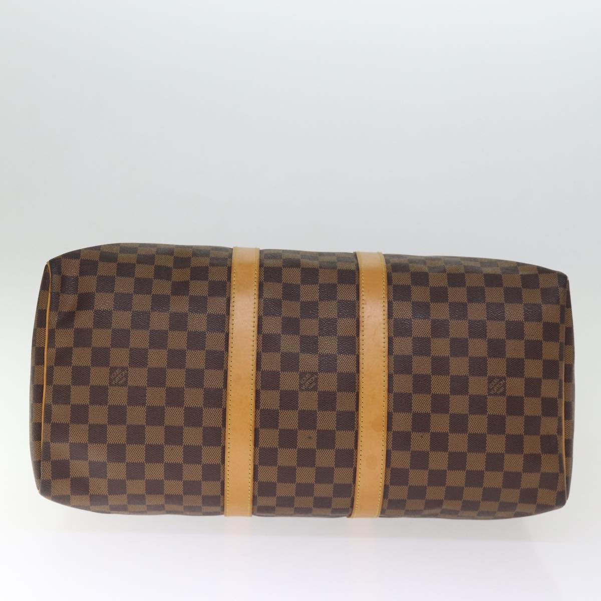 LOUIS VUITTON Damier Ebene Keepall 45 Boston Bag LV Auth 75198AV