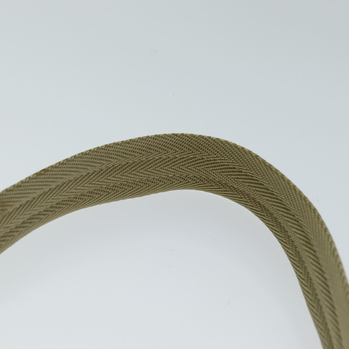 PRADA Shoulder Bag Nylon Enamel Beige Brown Auth 75216