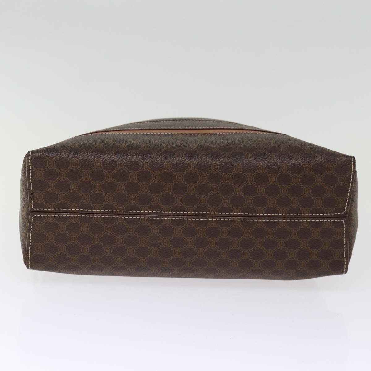CELINE Macadam Canvas Hand Bag PVC Brown Auth 75226
