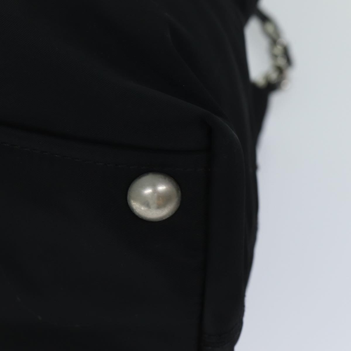 PRADA Tote Bag Nylon Black Auth 75367