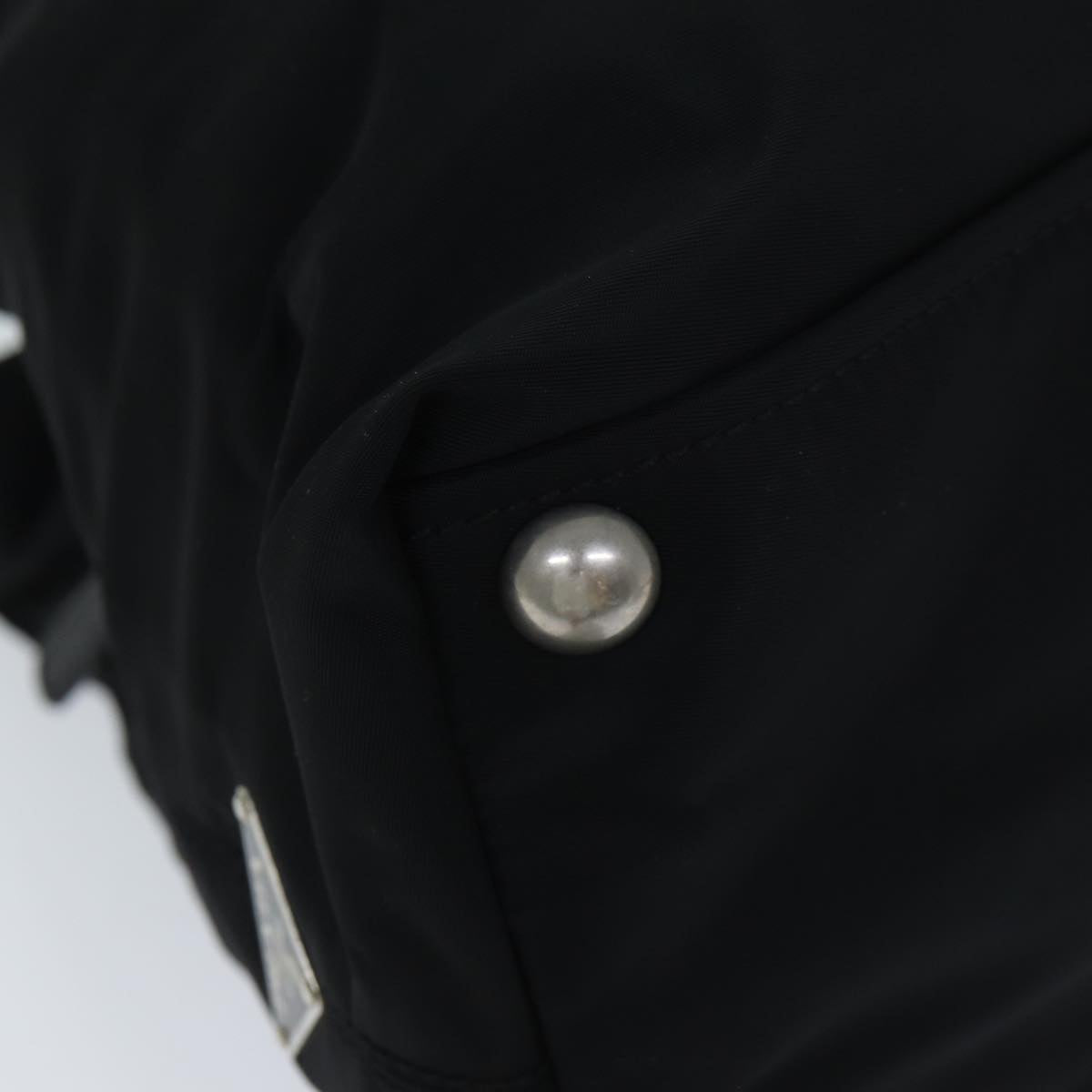 PRADA Tote Bag Nylon Black Auth 75367