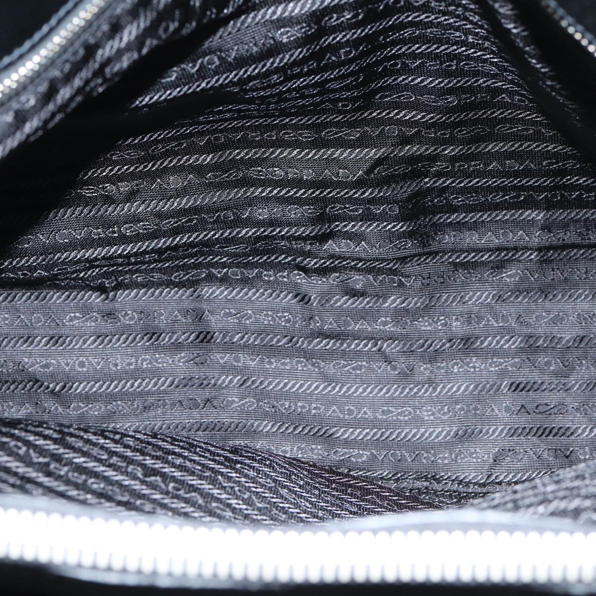 PRADA Tote Bag Nylon Black Auth 75367