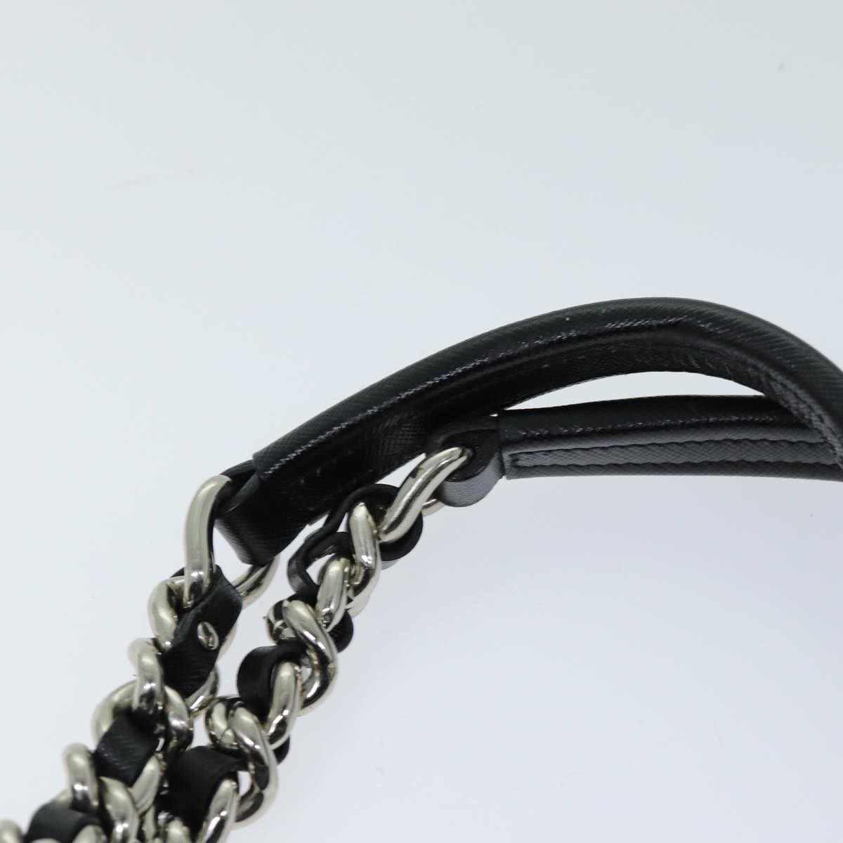 PRADA Tote Bag Nylon Black Auth 75367