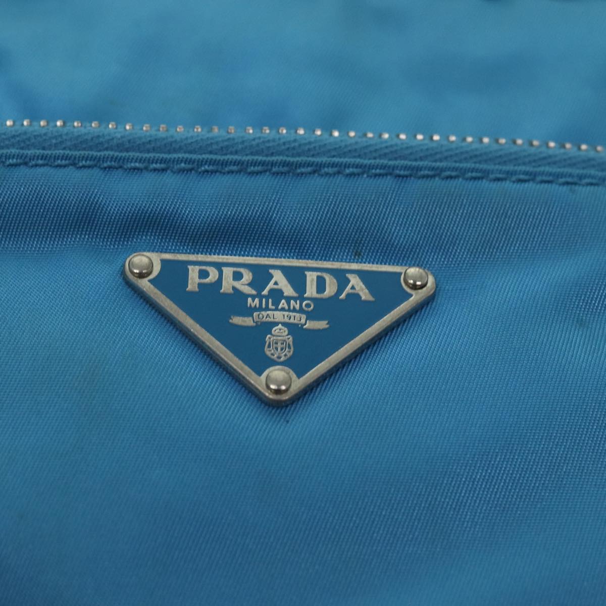 PRADA Shoulder Bag Nylon Light Blue Auth 75426V