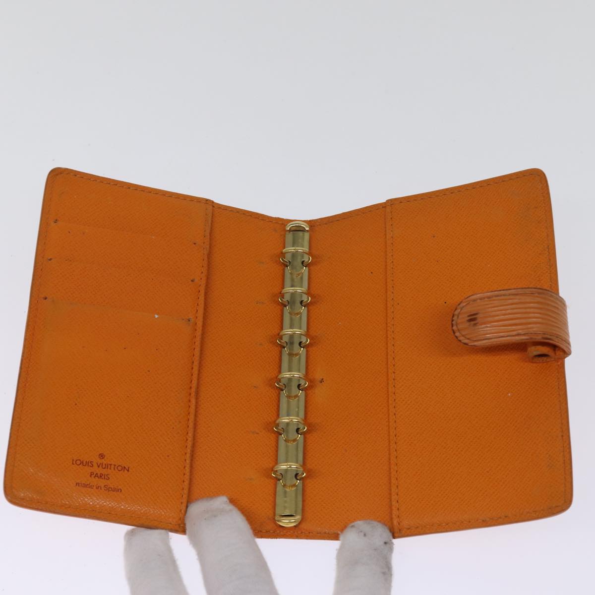 LOUIS VUITTON Epi Agenda PM Day Planner Cover Orange Mandarin R2005H Auth 75445A