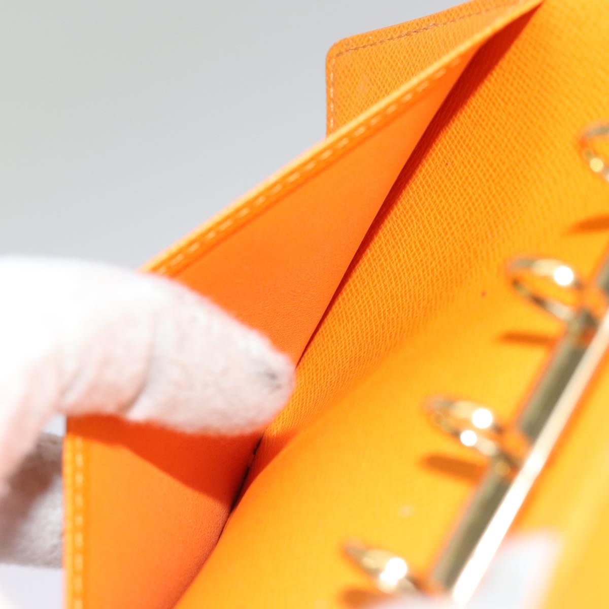 LOUIS VUITTON Epi Agenda PM Day Planner Cover Orange Mandarin R2005H Auth 75445A