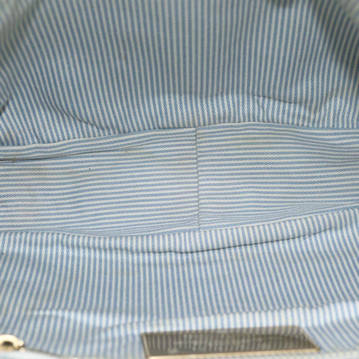 CELINE C Macadam Canvas Shoulder Bag Light Blue Auth 75808