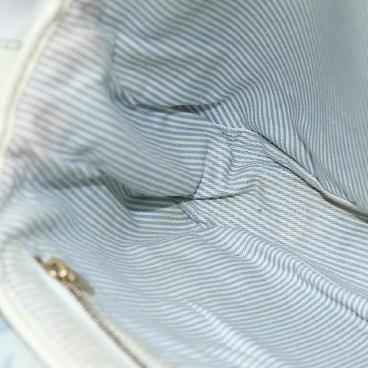 CELINE C Macadam Canvas Shoulder Bag Light Blue Auth 75808