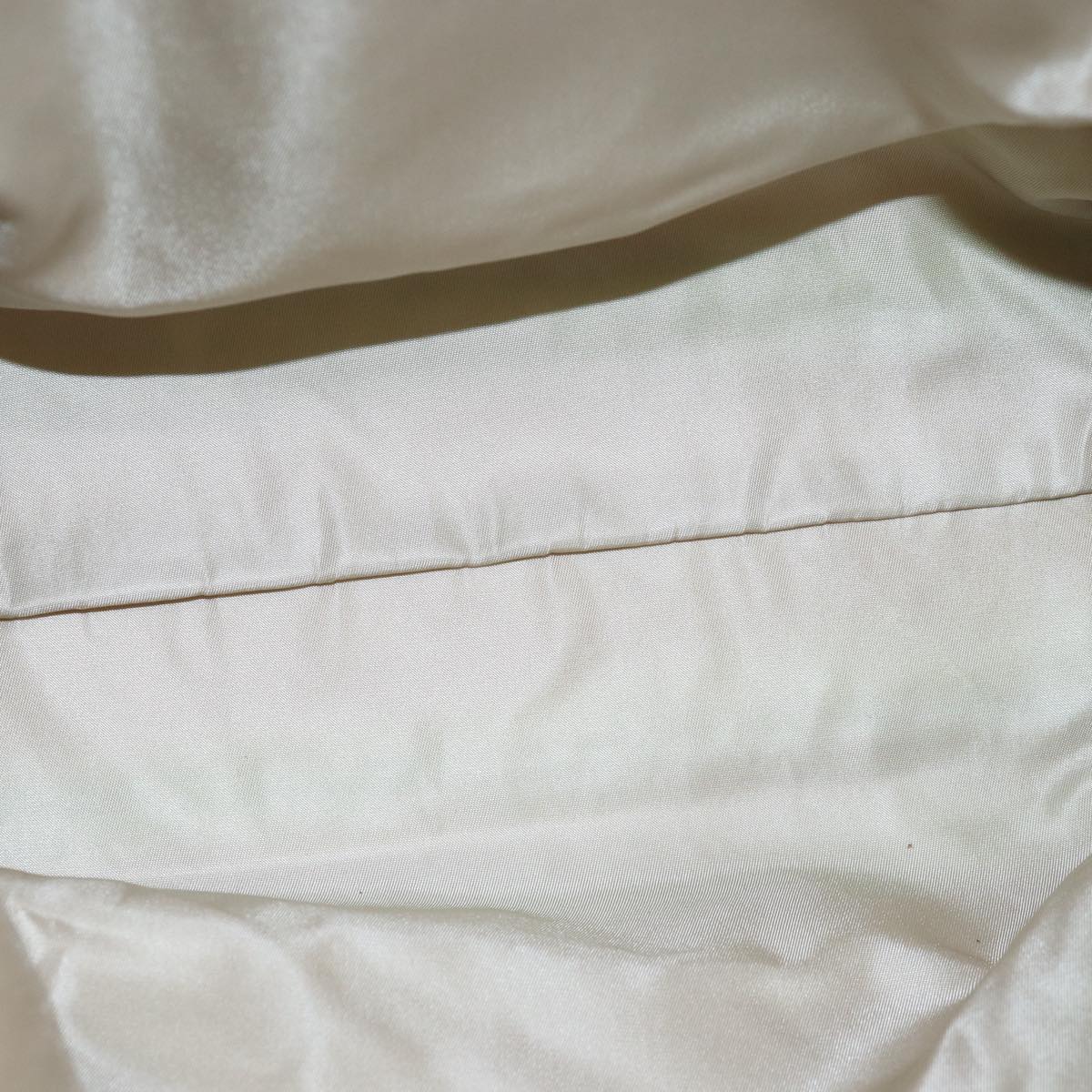 PRADA Tote Bag Nylon Beige Auth 76005