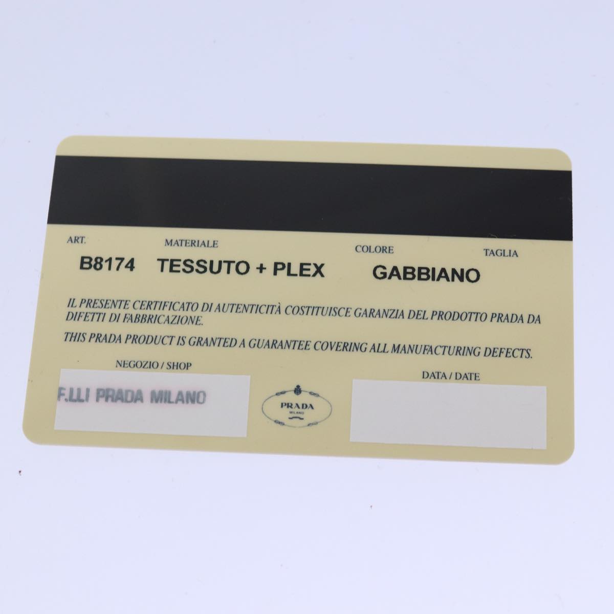 PRADA Tote Bag Nylon Beige Auth 76005