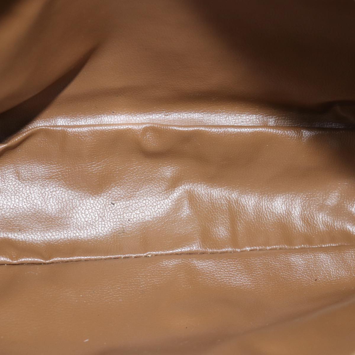 CELINE Macadam Canvas Shoulder Bag Beige Auth 76085