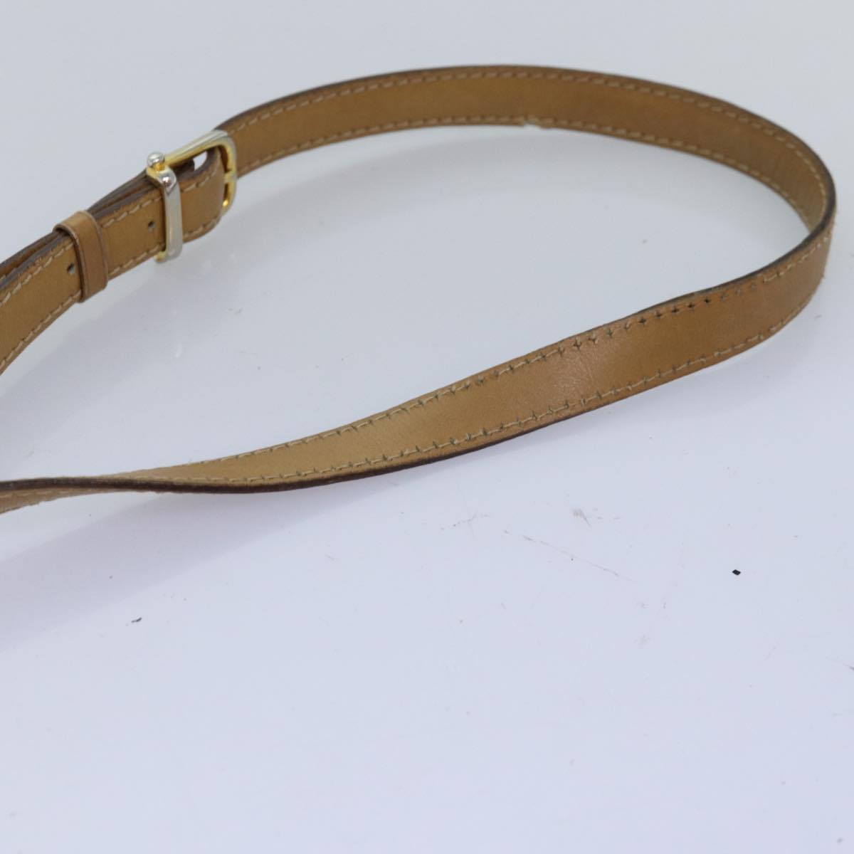 CELINE Macadam Canvas Shoulder Bag Beige Auth 76085