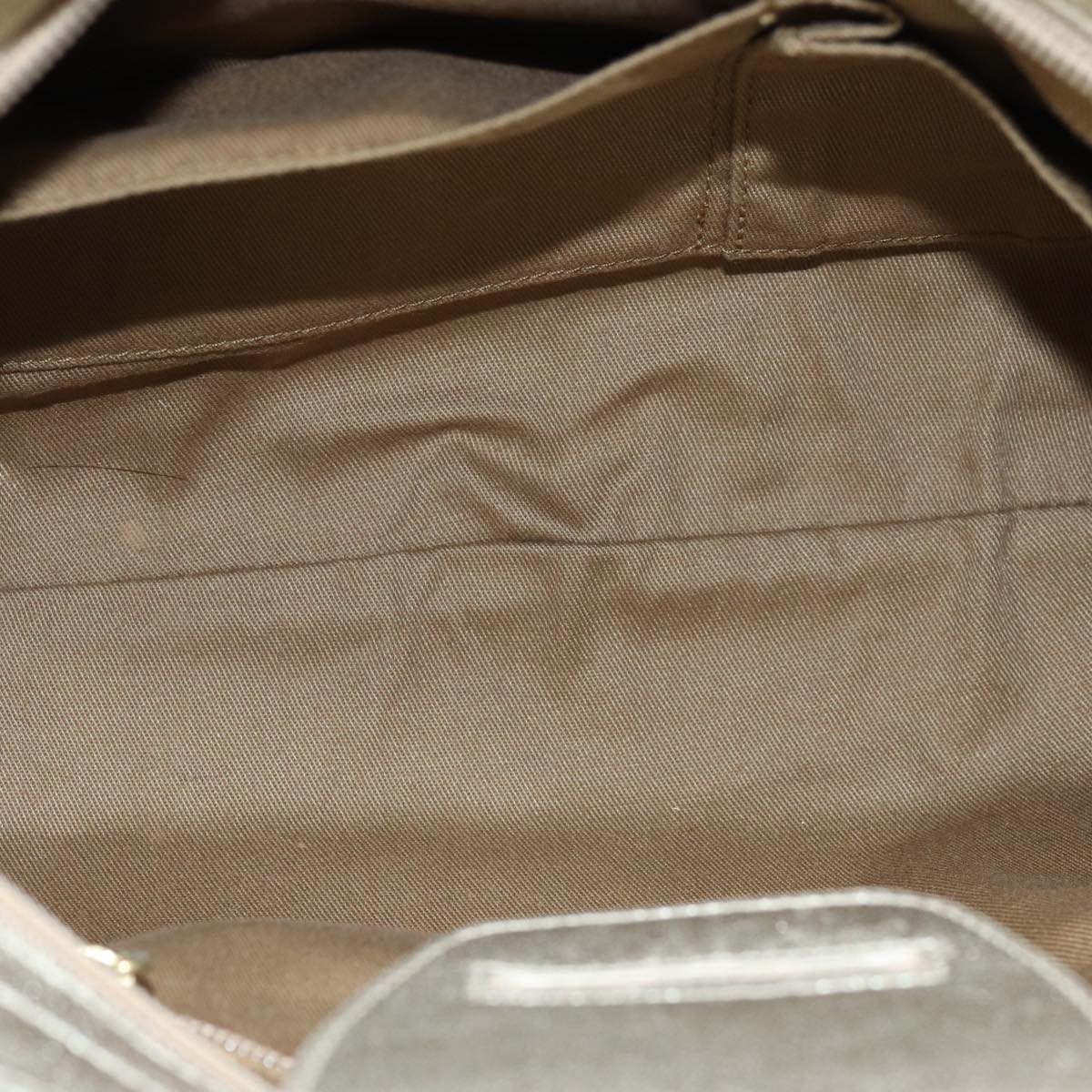 Salvatore Ferragamo Gancini Hand Bag Leather Gold Auth 76148