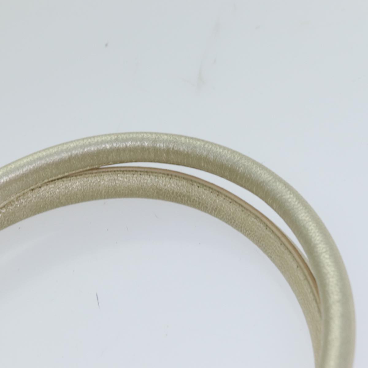 Salvatore Ferragamo Gancini Hand Bag Leather Gold Auth 76148