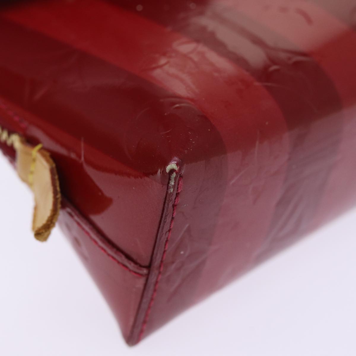 LOUIS VUITTON Vernis Rayure Pochette Cosmetic Pomme D'amour M91721 LV Auth 76184
