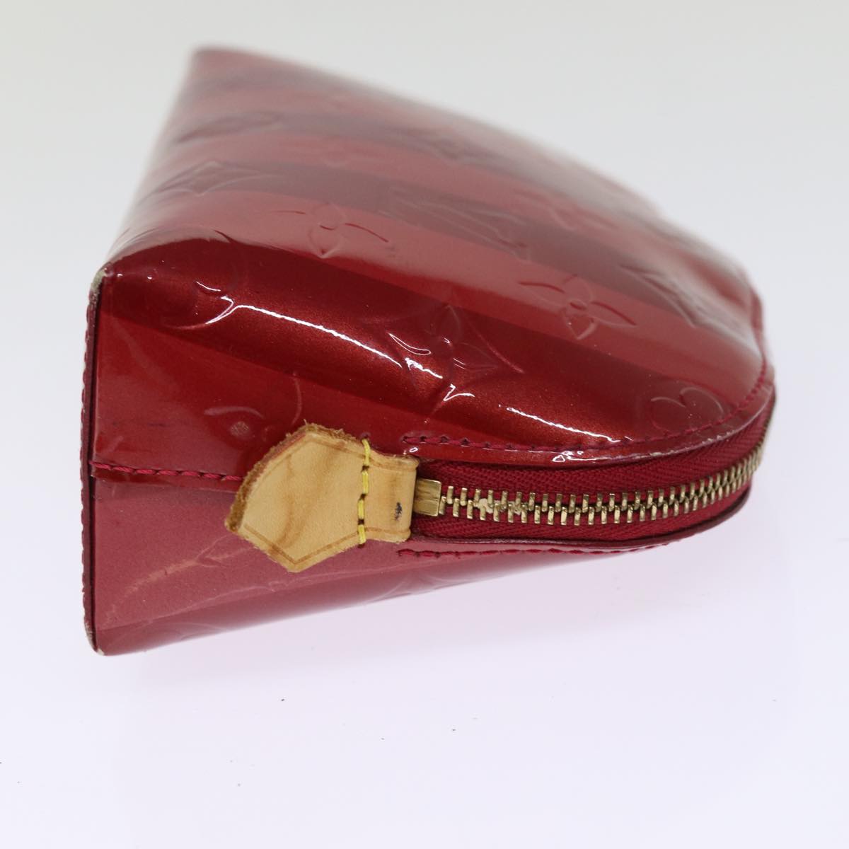 LOUIS VUITTON Vernis Rayure Pochette Cosmetic Pomme D'amour M91721 LV Auth 76184