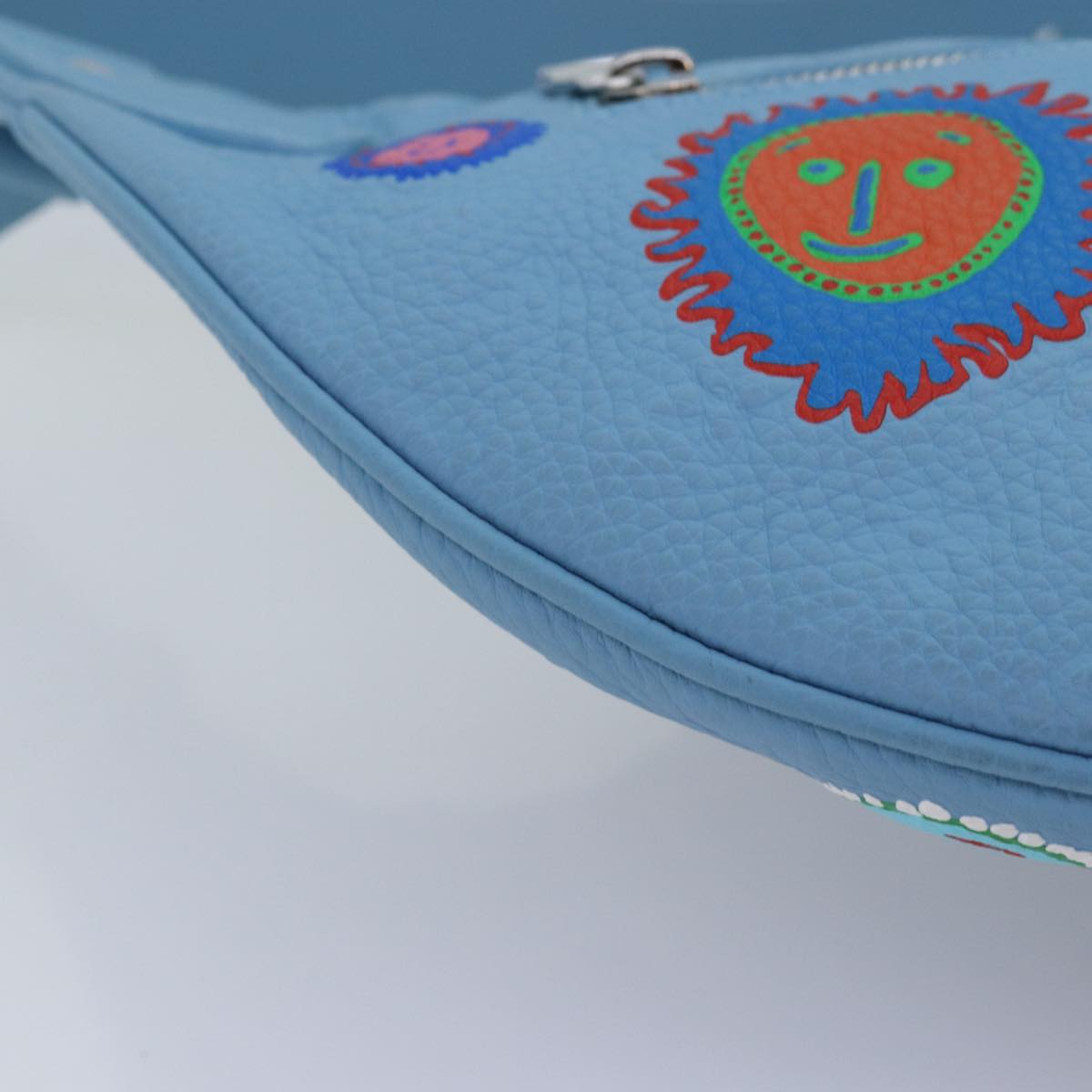 LOUIS VUITTON Taurillon Monogram Maxi Bum Bag bag Light Blue M21715 Auth 76433SM