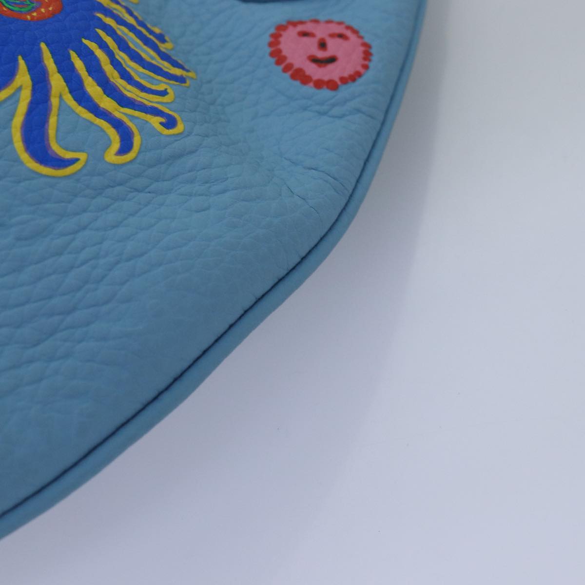LOUIS VUITTON Taurillon Monogram Maxi Bum Bag bag Light Blue M21715 Auth 76433SM