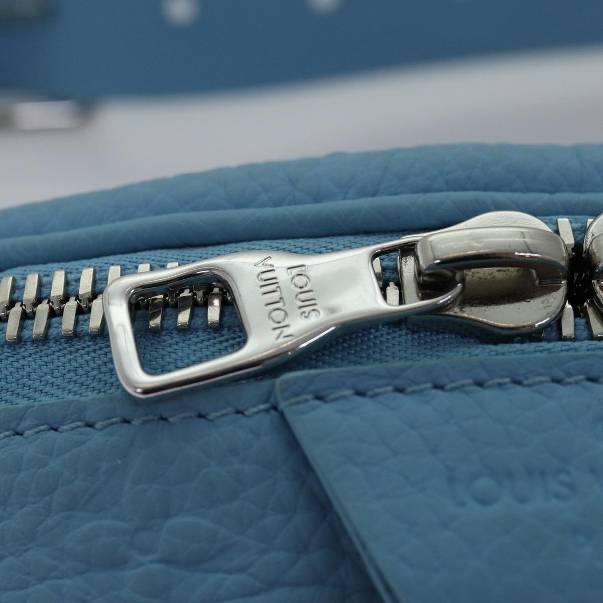 LOUIS VUITTON Taurillon Monogram Maxi Bum Bag bag Light Blue M21715 Auth 76433SM