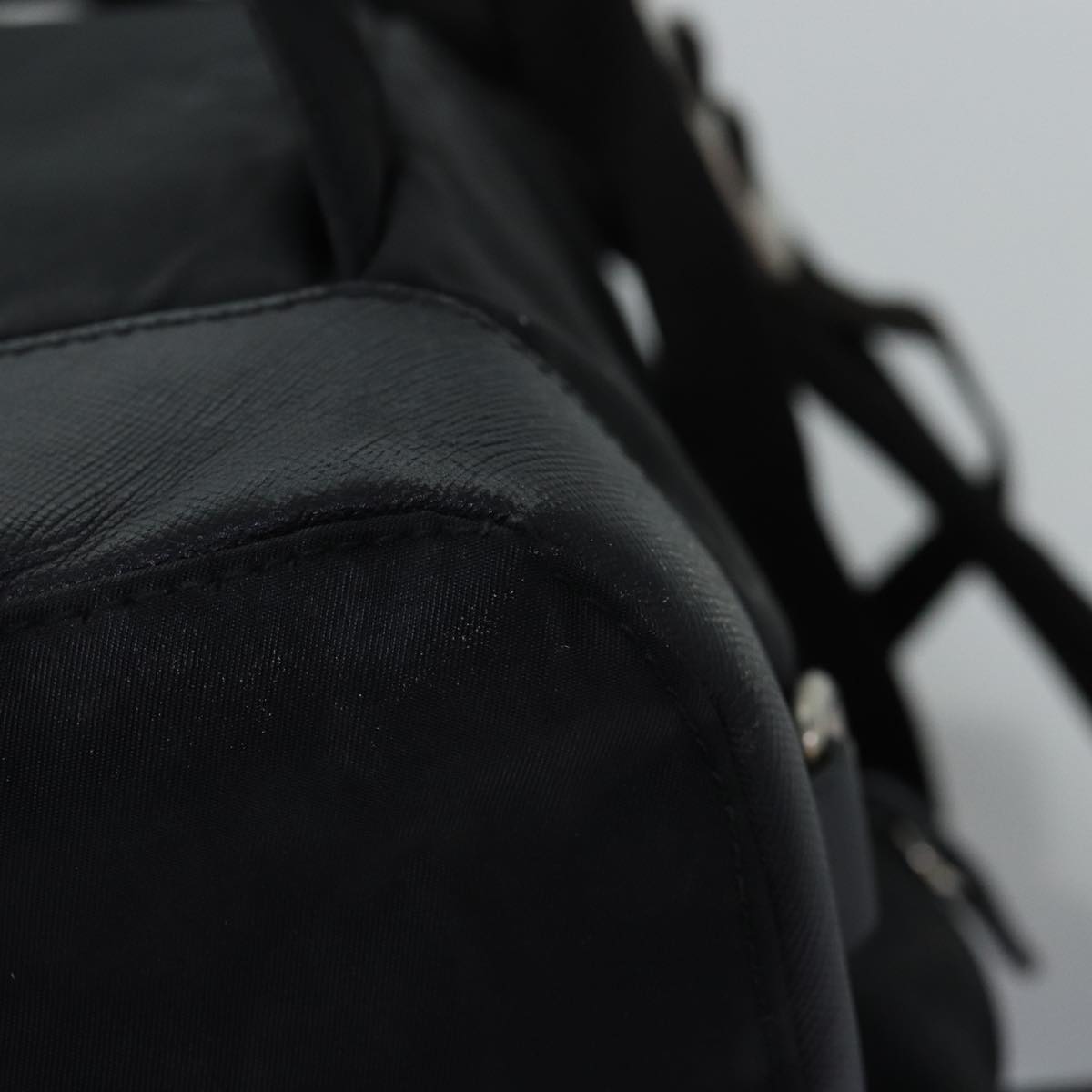 PRADA Backpack Nylon Black Auth 76576