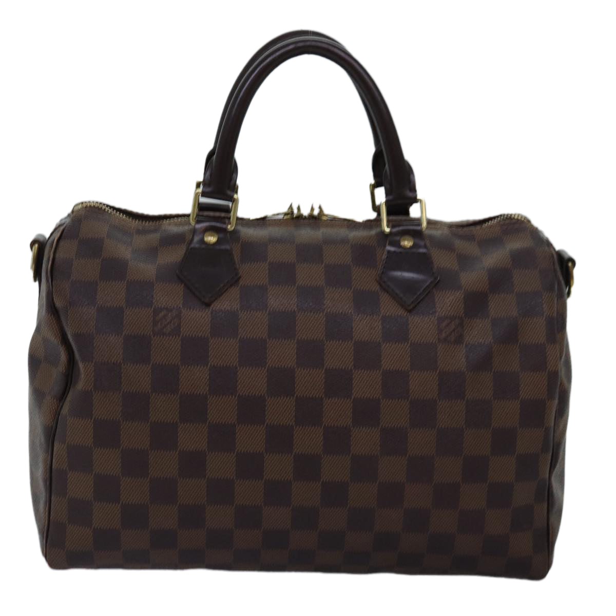 LOUIS VUITTON Damier Ebene Speedy Bandouliere 30 Hand Bag N41367 LV Auth 76752