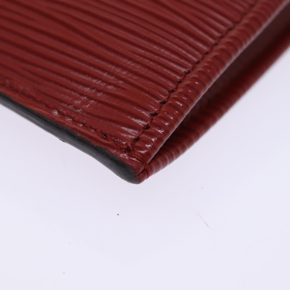 LOUIS VUITTON Epi Pochette Jules PM Clutch Bag Red Car Mine LV Auth 76821V