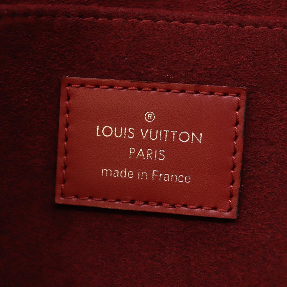 LOUIS VUITTON Epi Pochette Jules PM Clutch Bag Red Car Mine LV Auth 76821V