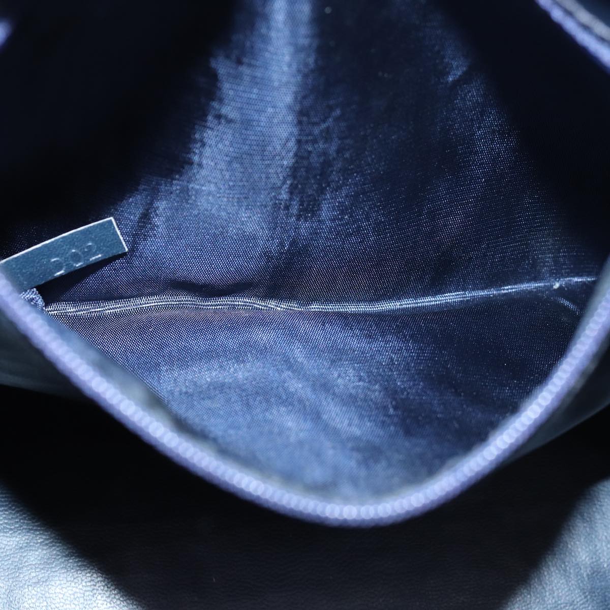 CELINE Macadam Canvas Boston Bag Navy Auth 77039