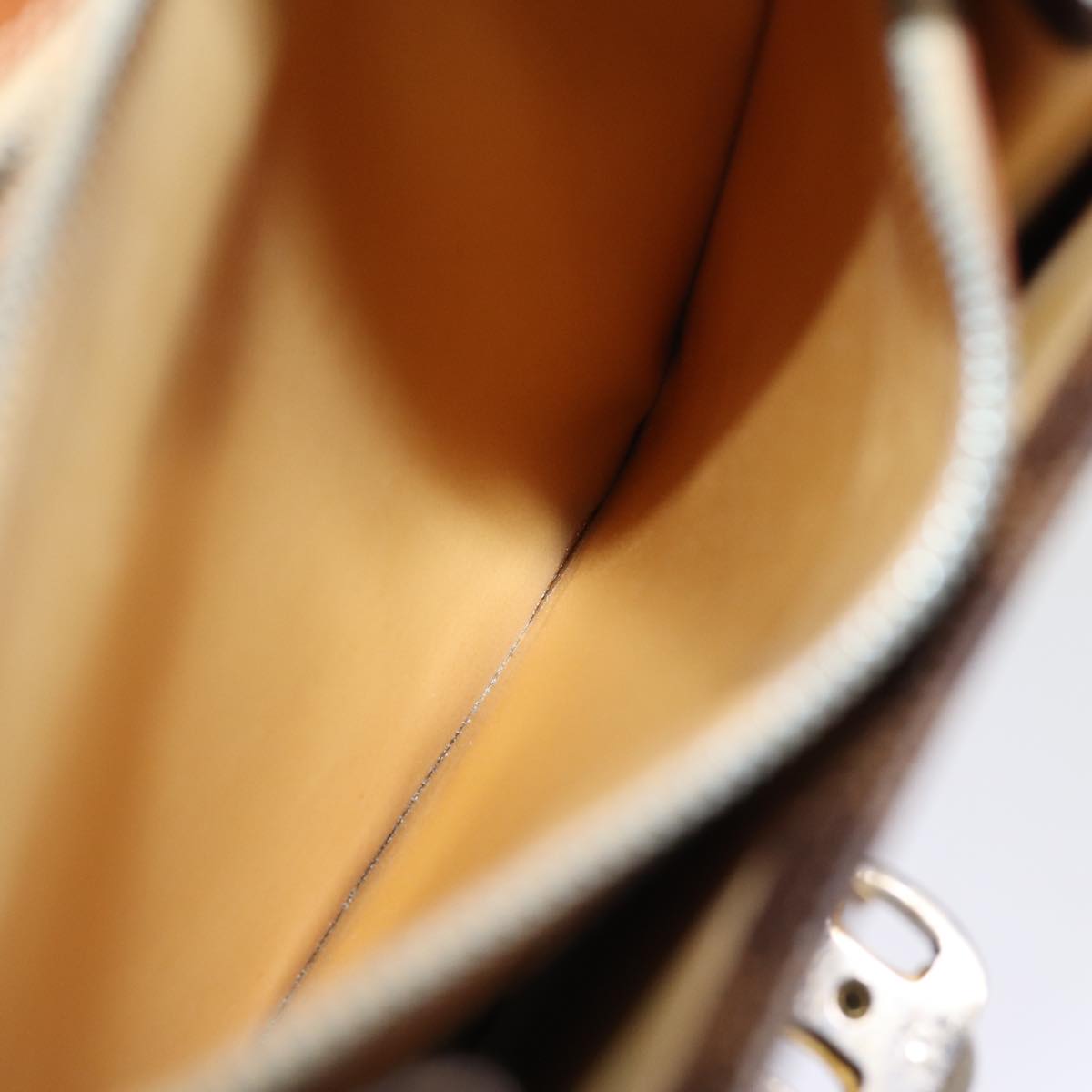 CELINE Macadam Canvas Shoulder Bag PVC Leather Brown Auth 77199