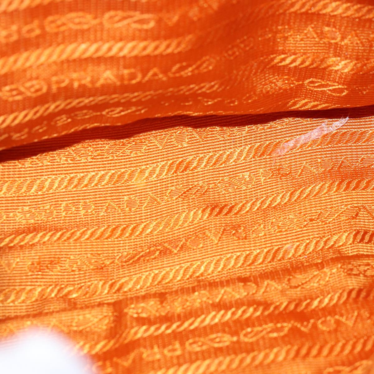 PRADA Shoulder Bag Nylon Orange Auth 77204