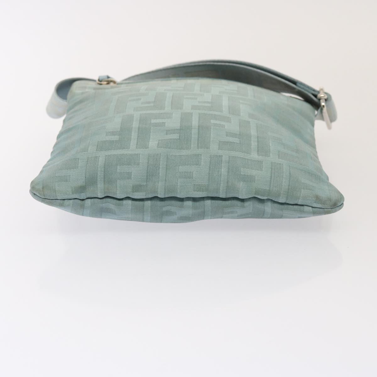 FENDI Zucca Canvas Waist bag Light Blue Auth 77335