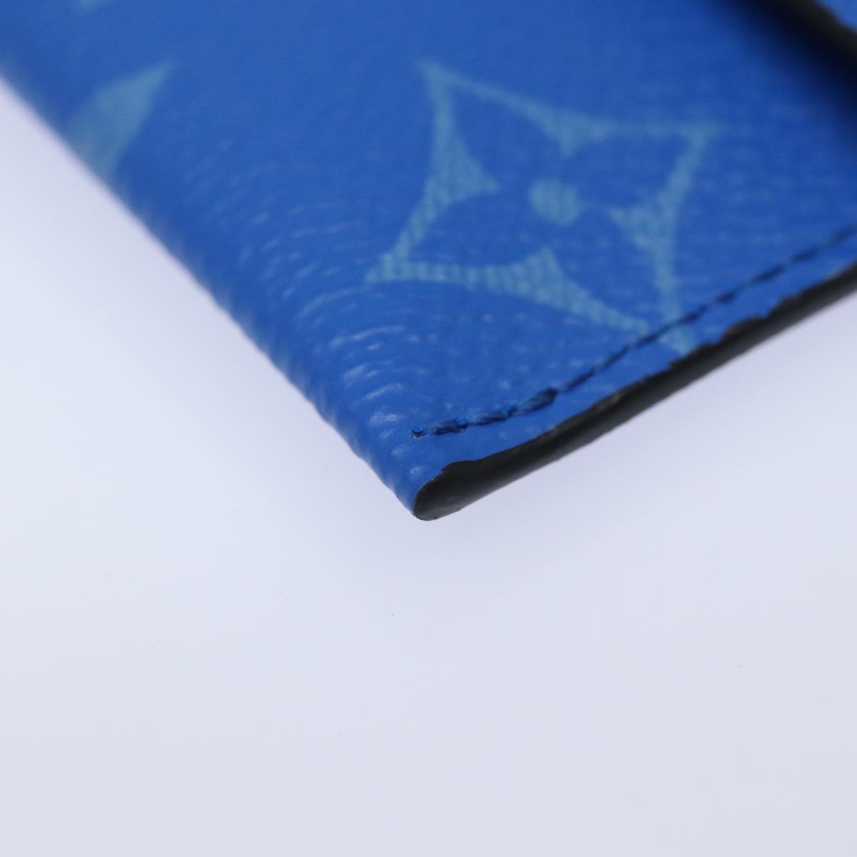 LOUIS VUITTON Monogram Pockets On Strap Card Case Blue M83154 LV Auth 77437SAM