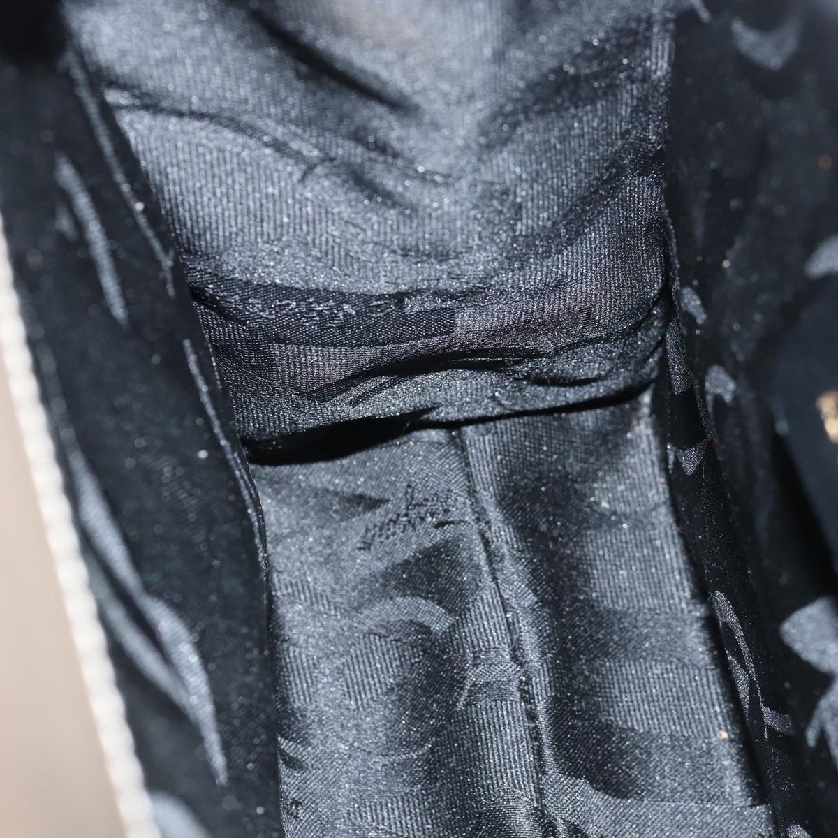 Salvatore Ferragamo Gancini Hand Bag Enamel 2way Gray Auth 77671