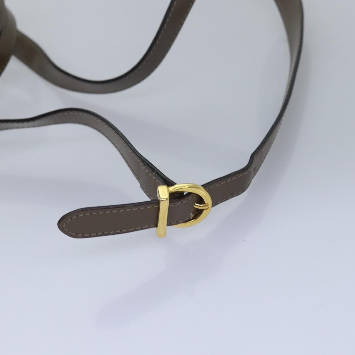 Salvatore Ferragamo Gancini Hand Bag Enamel 2way Gray Auth 77671