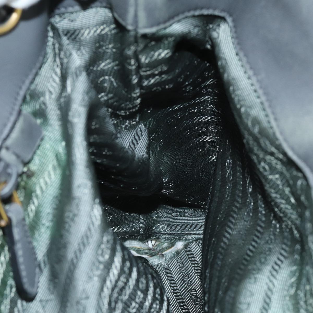 PRADA Hand Bag Nylon 2way Khaki Auth 77763