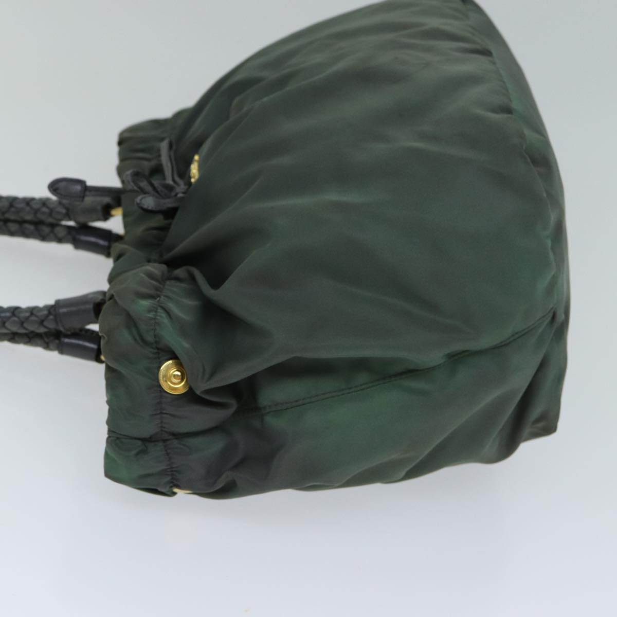 PRADA Hand Bag Nylon 2way Khaki Auth 77763