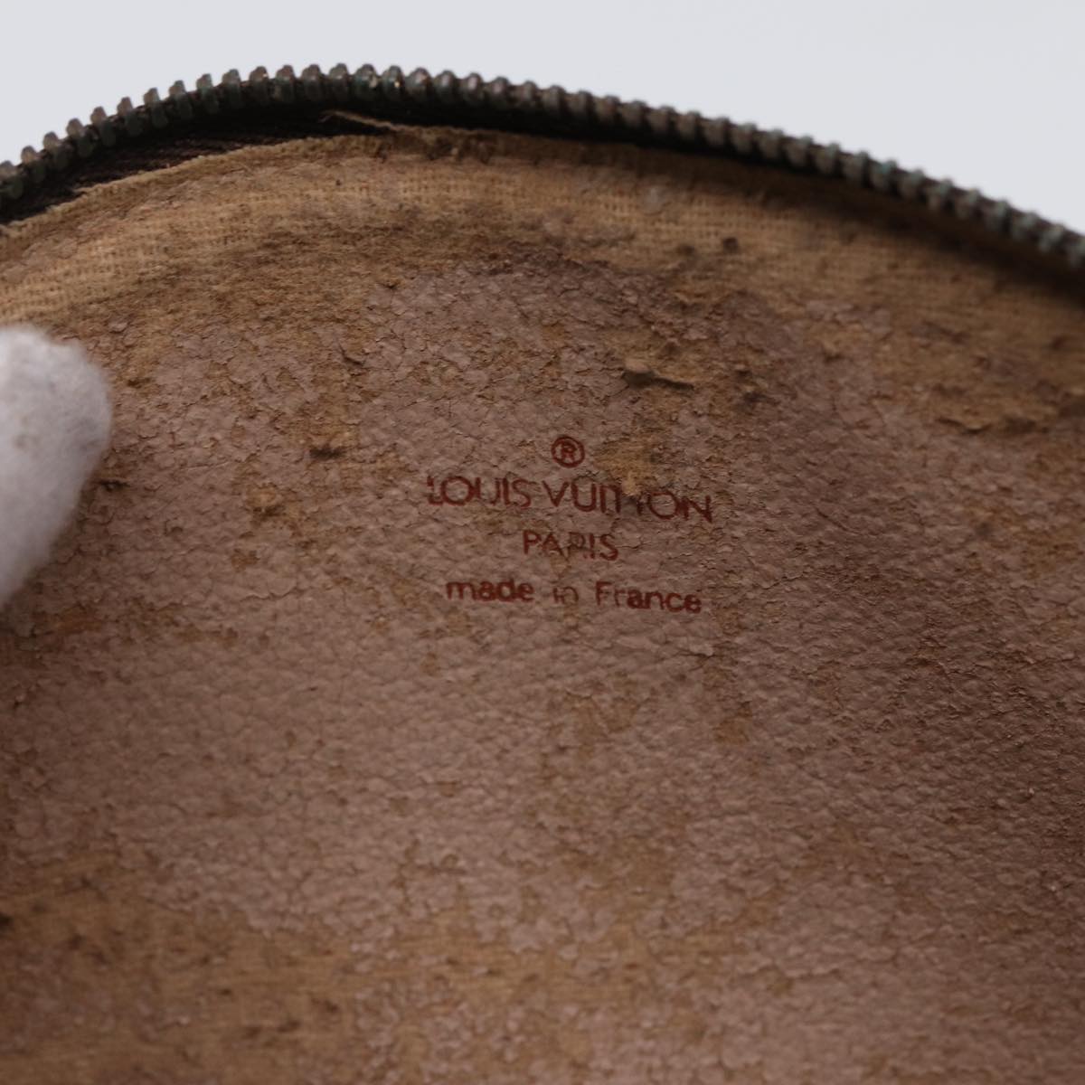 LOUIS VUITTON Monogram Trousse Demi Ronde Cosmetic Pouch M47520 LV Auth 77855