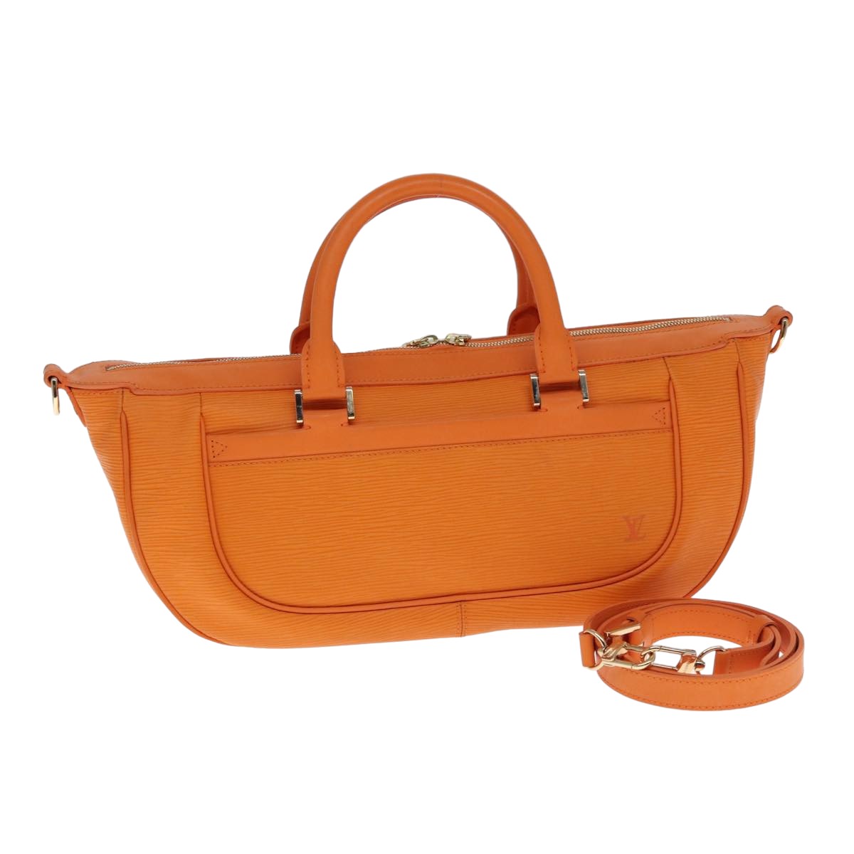 LOUIS VUITTON Epi Danura GM Hand Bag Orange Mandarin M5890H LV Auth 77879V