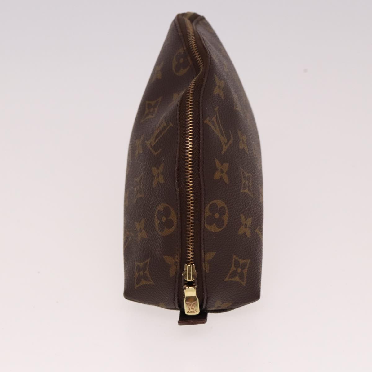 LOUIS VUITTON Monogram Trousse Demi Ronde Cosmetic Pouch M47520 LV Auth 77992