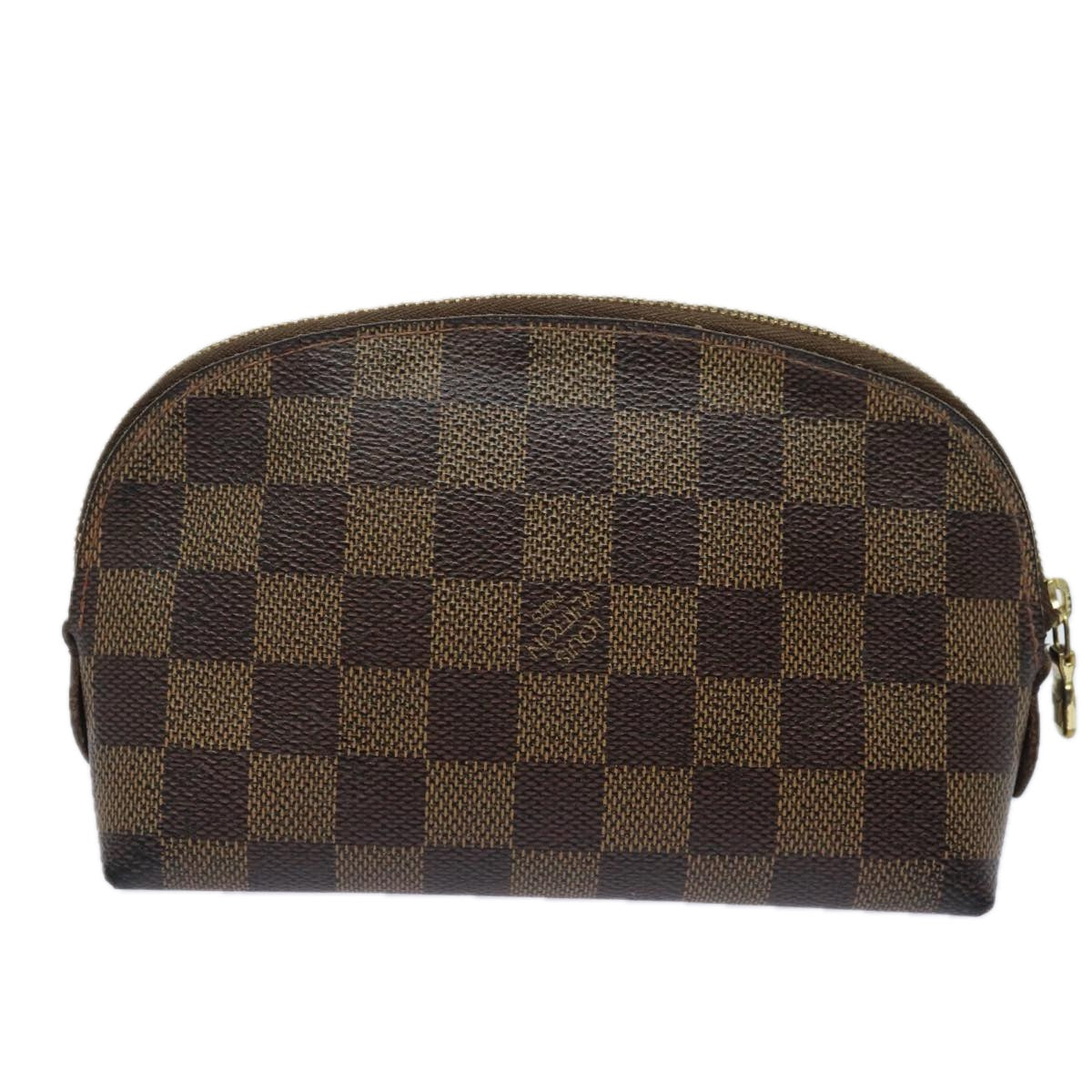 LOUIS VUITTON Damier Ebene Pochette Cosmetic PM Pouch N47516 LV Auth 77993