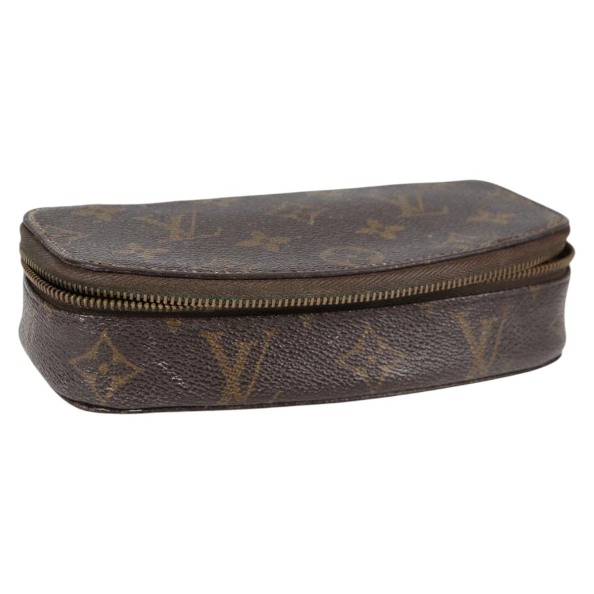 LOUIS VUITTON Monogram Poche Monte Carlo Jewelry Box M47352 LV Auth 78002