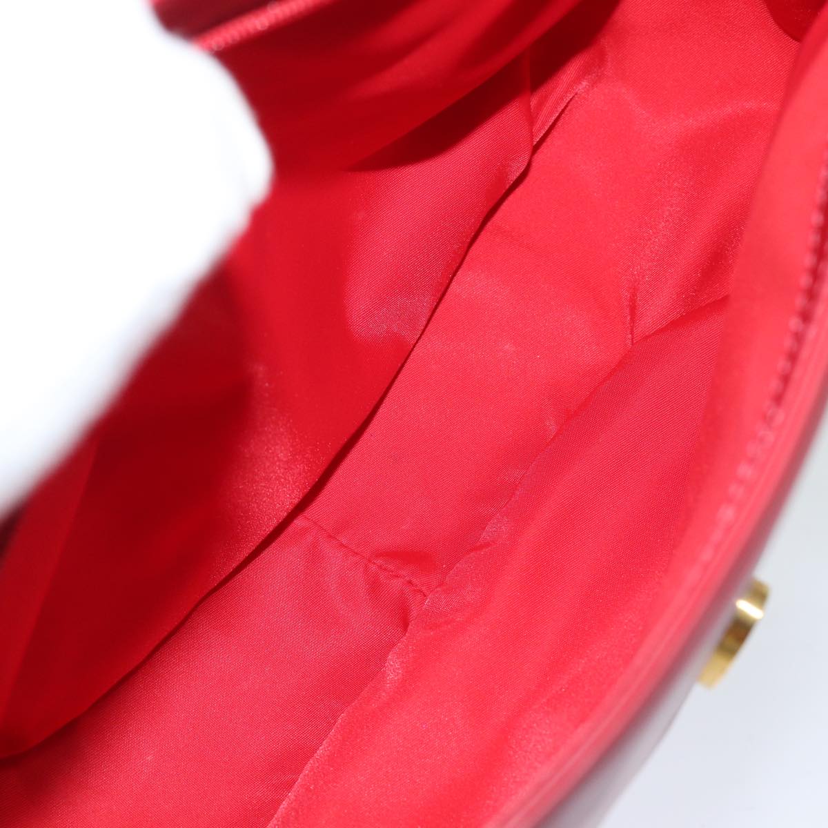 CELINE Shoulder Bag Leather 2way Red Auth 78318