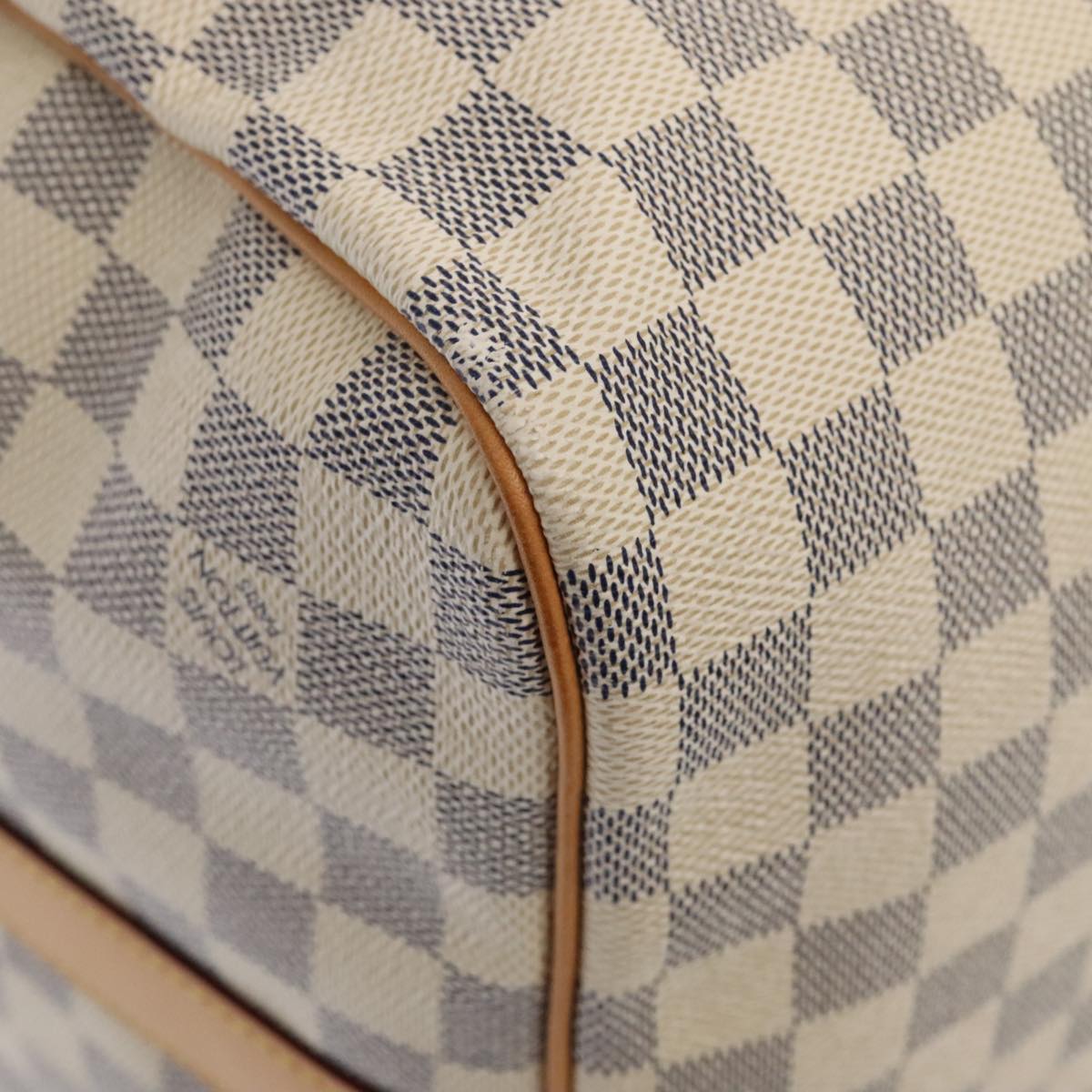 LOUIS VUITTON Damier Azur Keepall Bandouliere 55 Boston Bag N41429 Auth 78568SAV