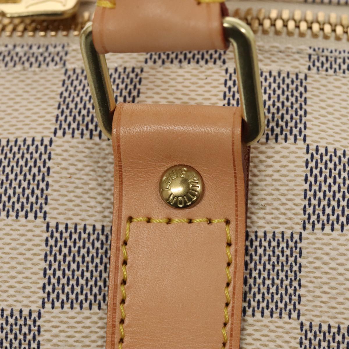 LOUIS VUITTON Damier Azur Keepall Bandouliere 55 Boston Bag N41429 Auth 78568SAV