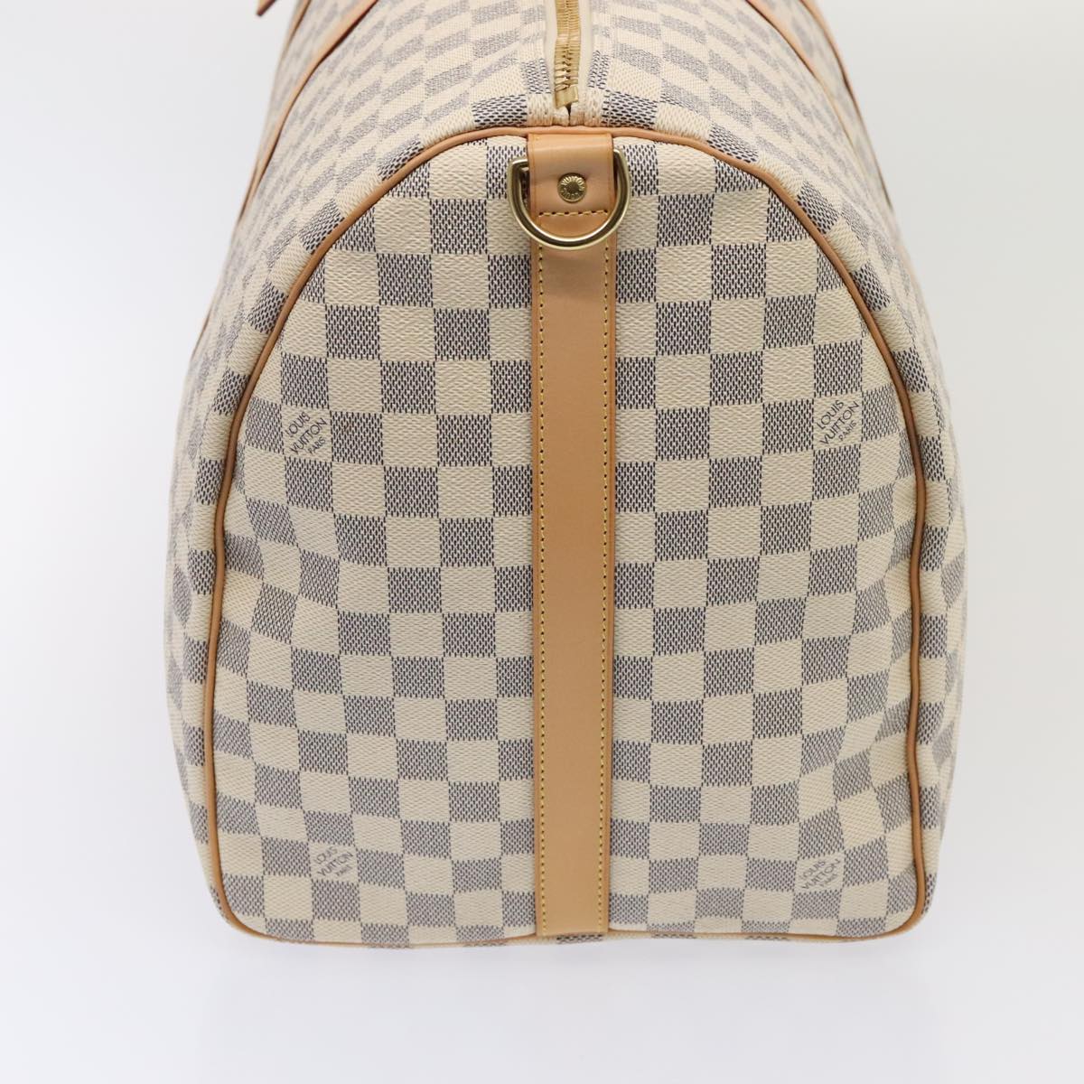 LOUIS VUITTON Damier Azur Keepall Bandouliere 55 Boston Bag N41429 Auth 78568SAV