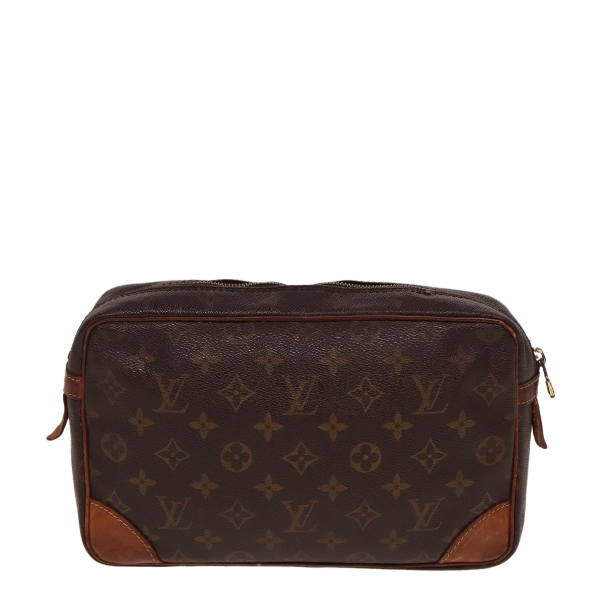 LOUIS VUITTON Monogram Compiegne 28 Clutch Bag M51845 LV Auth 78672